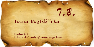 Tolna Boglárka névjegykártya